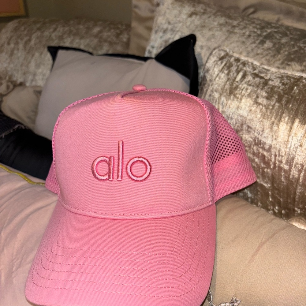 ALO Yoga Pink Trucker Hat